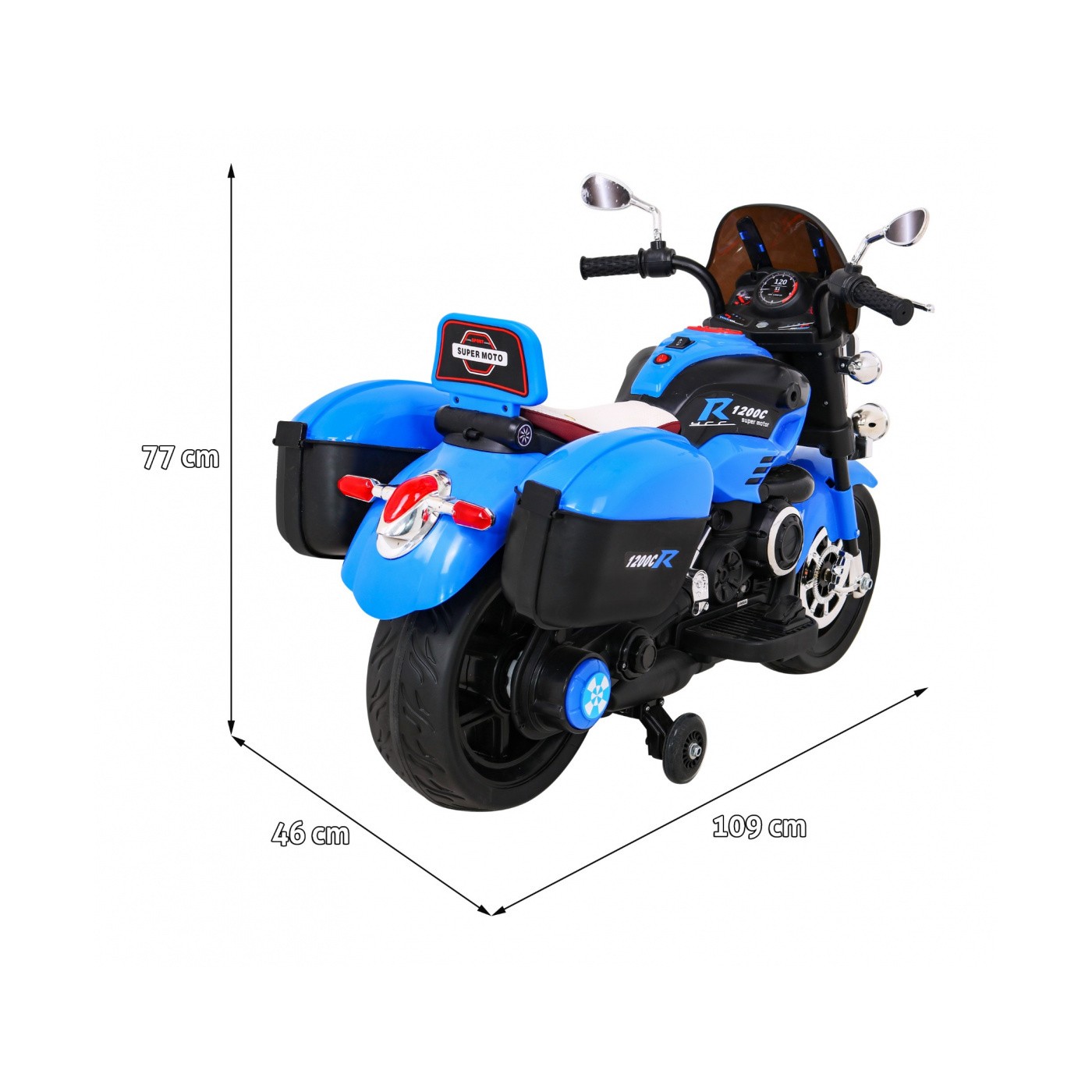 Vozidlo Motorka MOTOR 1200CR Modrý