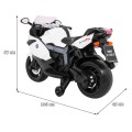 Motorka na batériu BMW K1300S pre deti Biely + Pomocné kolieska + Zvuky Svetlá + Pomalý štart