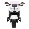Motorka na batériu BMW K1300S pre deti Biely + Pomocné kolieska + Zvuky Svetlá + Pomalý štart