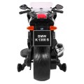 Motorka na batériu BMW K1300S pre deti Biely + Pomocné kolieska + Zvuky Svetlá + Pomalý štart
