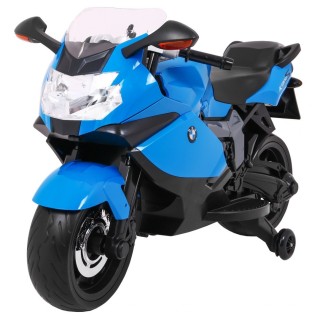 Motorka na batériu BMW K1300S pre deti Modrý + Pomocné kolieska + Zvuky Svetlá + Pomalý štart