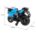 Motorka na batériu BMW K1300S pre deti Modrý + Pomocné kolieska + Zvuky Svetlá + Pomalý štart