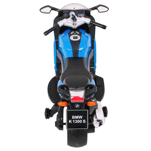 Motorka na batériu BMW K1300S pre deti Modrý + Pomocné kolieska + Zvuky Svetlá + Pomalý štart