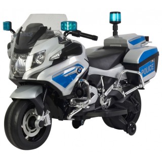 BMW R1200RT Polícia Motorka elektrická pre deti + Pomocné kolieska + Zvuky + LED + EVA + Pomalý štart