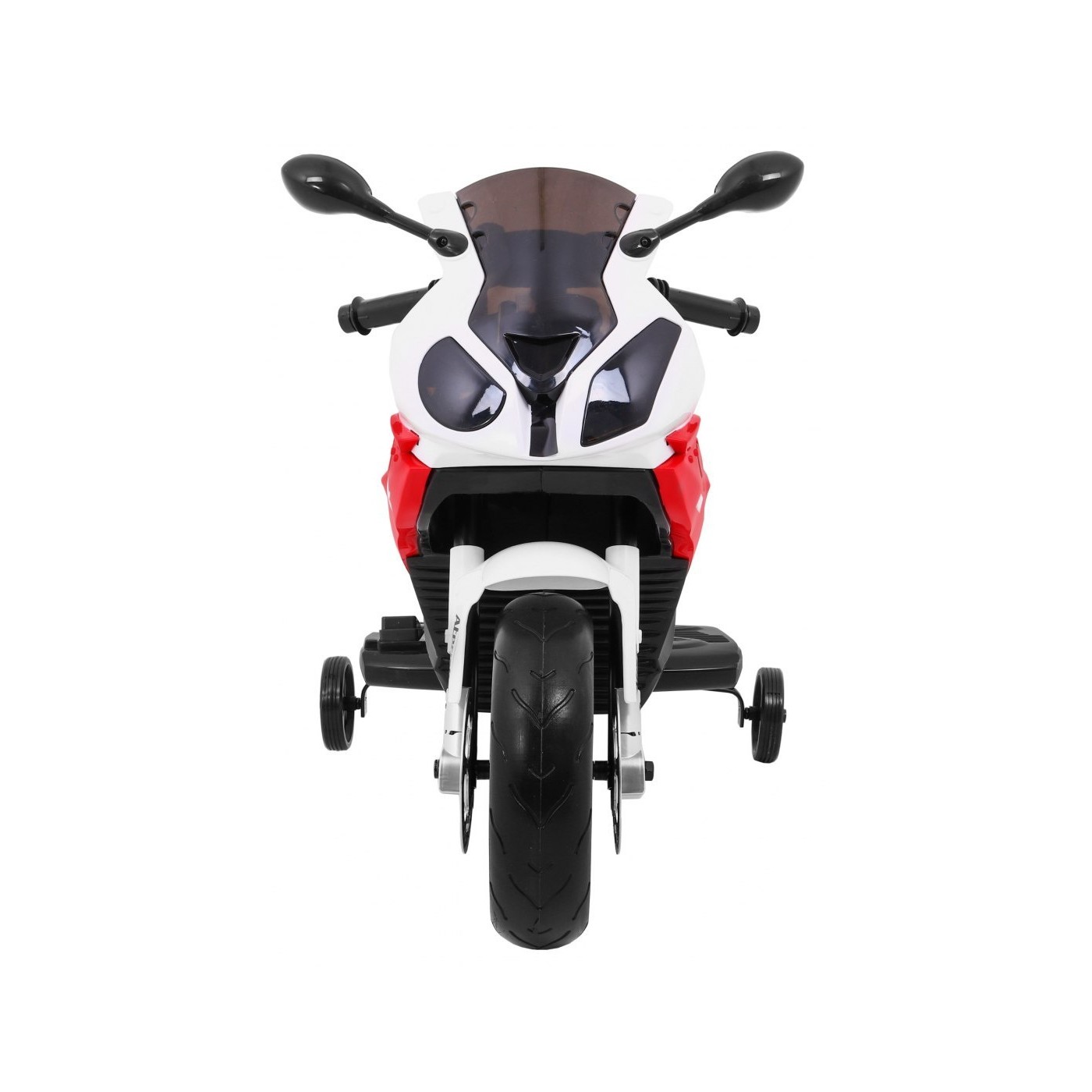 Motorka na batériu BMW S1000 RR pre deti Červený + Pomocné koliečka + Stojan