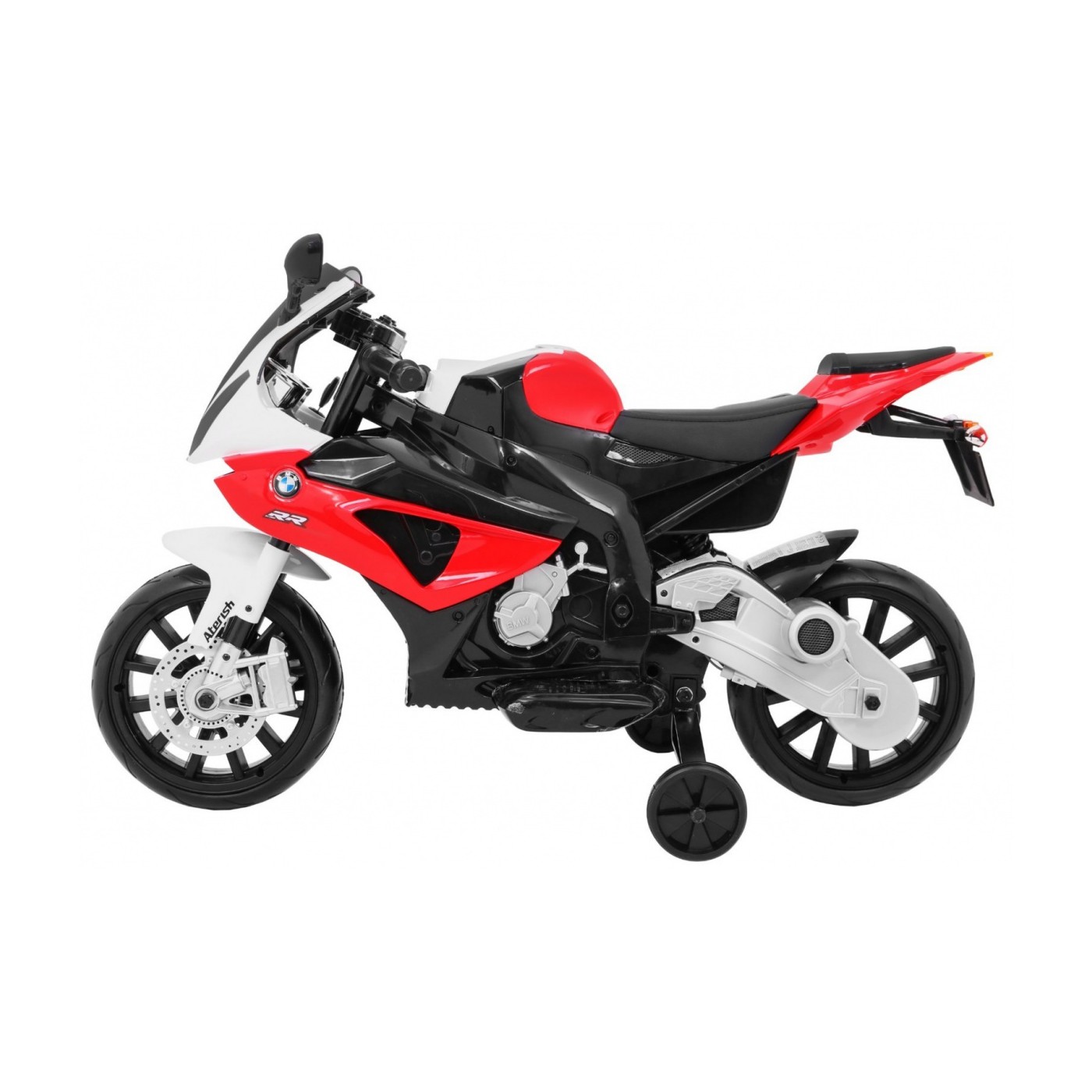 Motorka na batériu BMW S1000 RR pre deti Červený + Pomocné koliečka + Stojan