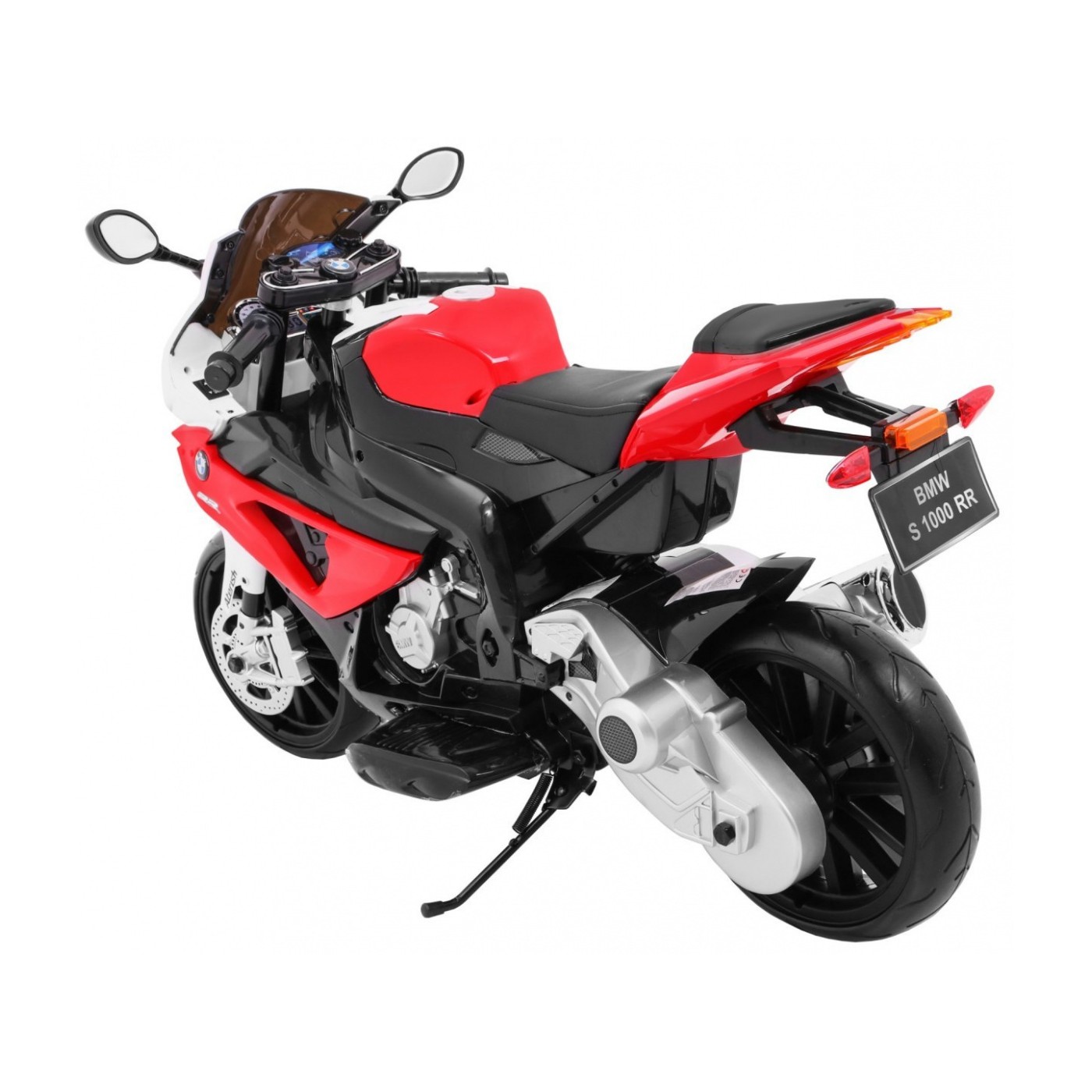 Motorka na batériu BMW S1000 RR pre deti Červený + Pomocné koliečka + Stojan