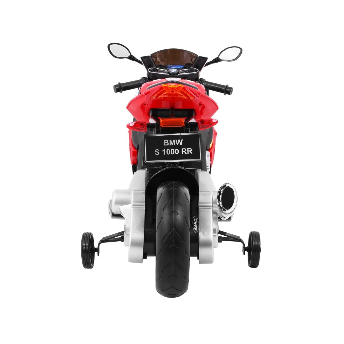Motorka na batériu BMW S1000 RR pre deti Červený + Pomocné koliečka + Stojan