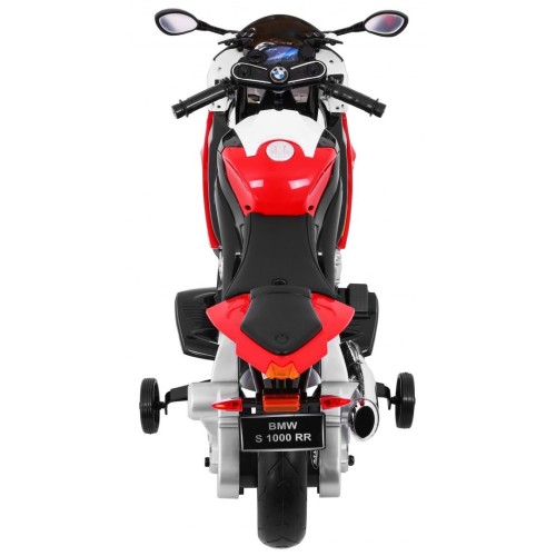 Motorka na batériu BMW S1000 RR pre deti Červený + Pomocné koliečka + Stojan