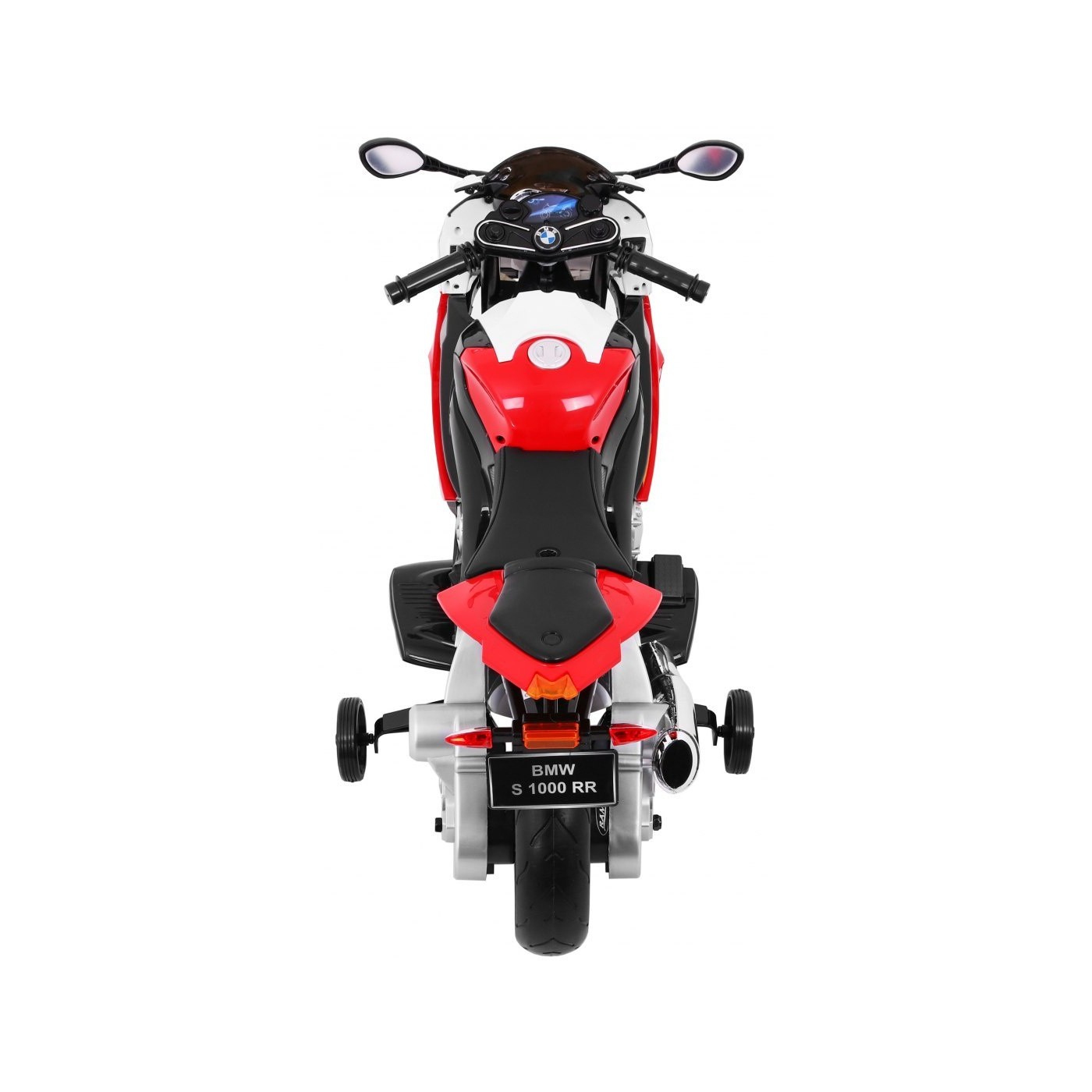 Motorka na batériu BMW S1000 RR pre deti Červený + Pomocné koliečka + Stojan