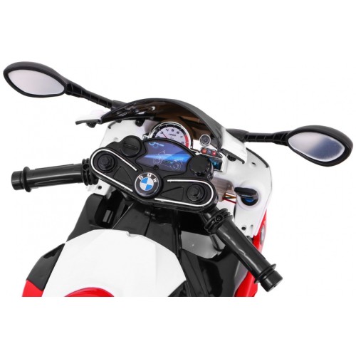 Motorka na batériu BMW S1000 RR pre deti Červený + Pomocné koliečka + Stojan