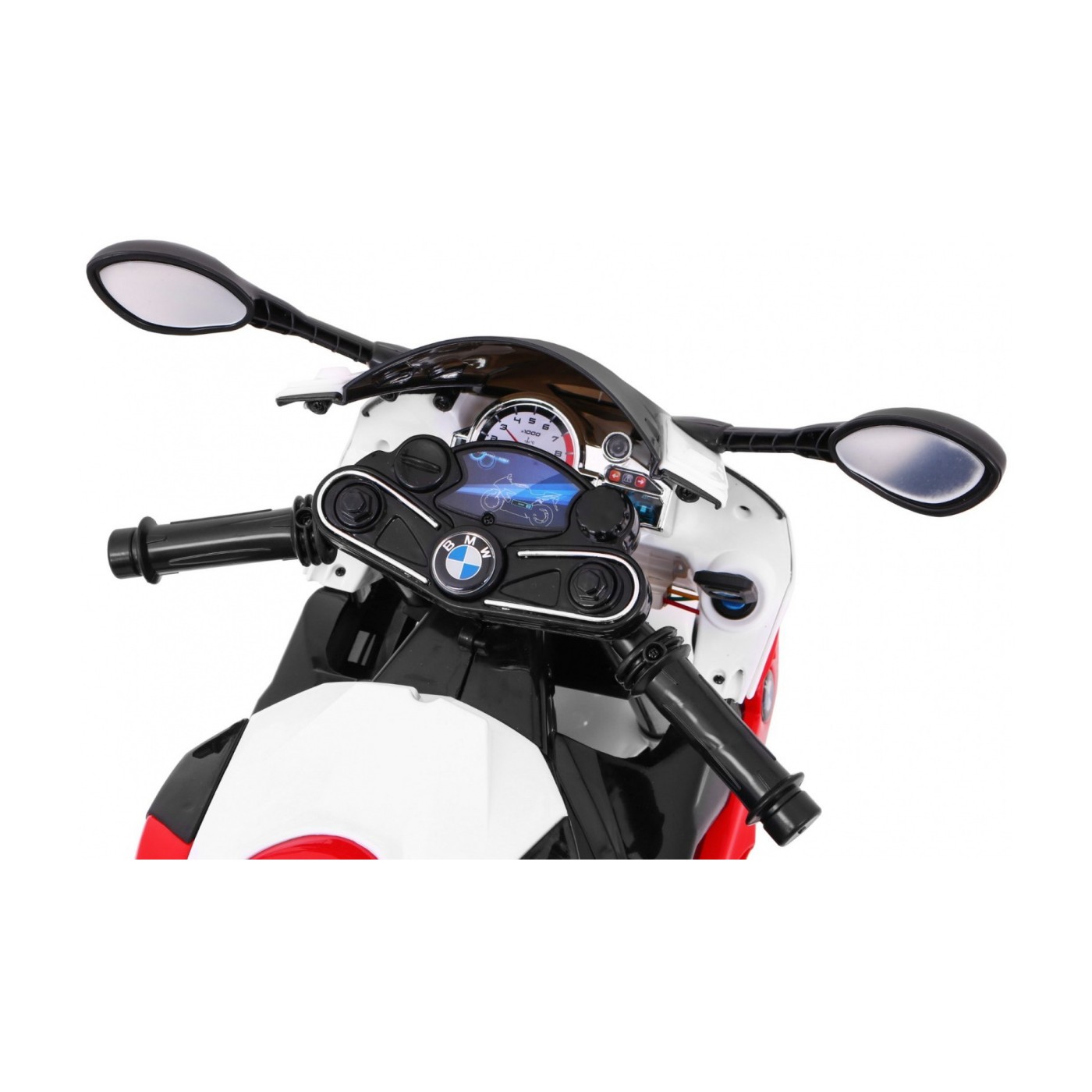 Motorka na batériu BMW S1000 RR pre deti Červený + Pomocné koliečka + Stojan