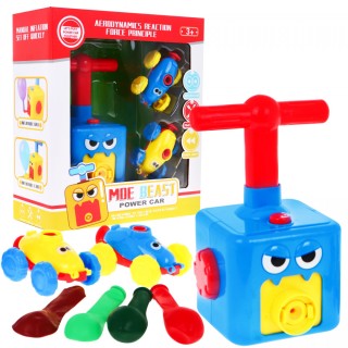 Sada autíčok s balónikovým pohonom pre deti 3+ Pumpička na balóny + 2 autíčka + 4 balóniky