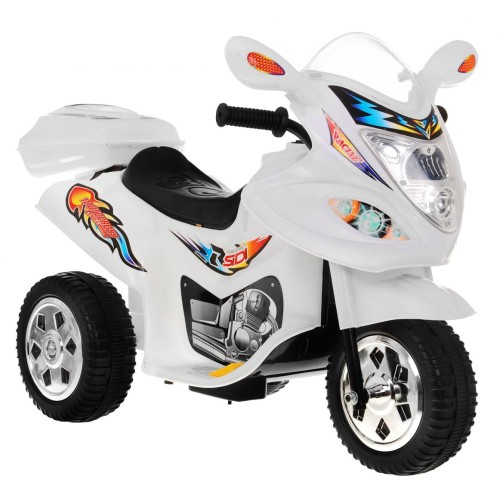 Motorka Trojkolesová BJX-088 elektrická pre najmenších Biela + Zvuky + Svetlá