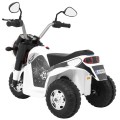 Motorka MiniBike na batériu pre deti Biela + Zvuky + LED svetlá + Ekokoža