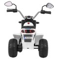 Motorka MiniBike na batériu pre deti Biela + Zvuky + LED svetlá + Ekokoža