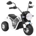 Motorka MiniBike na batériu pre deti Biela + Zvuky + LED svetlá + Ekokoža