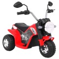 Motorka MiniBike na batériu pre deti Červená + Zvuky + LED svetlá + Ekokoža