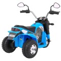 Motorka MiniBike na batériu pre deti Modrá + Zvuky + LED svetlá + Ekokoža