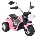 Motorka MiniBike na batériu pre deti Ružová + Zvuky + LED svetlá + Ekokoža