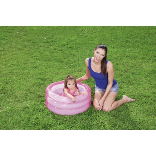 Bazénik pre deti na nafukovanie Ružový 70x30cm BESTWAY + Opravná záplata