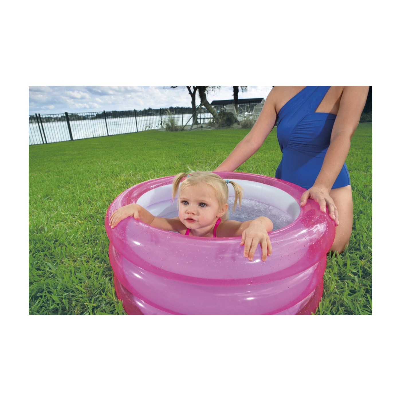 Bazénik pre deti na nafukovanie Ružový 70x30cm BESTWAY + Opravná záplata