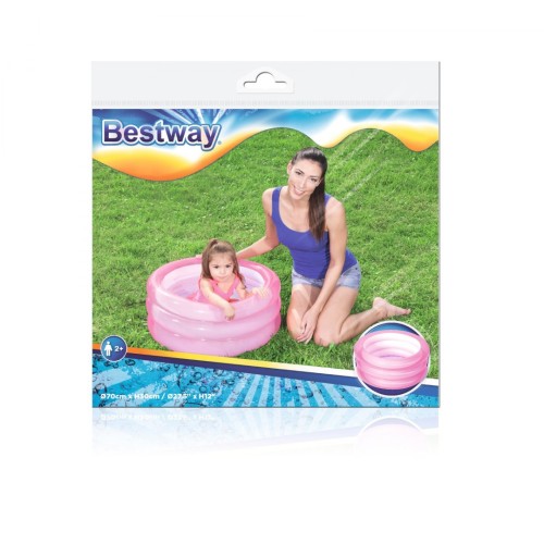 Bazénik pre deti na nafukovanie Ružový 70x30cm BESTWAY + Opravná záplata