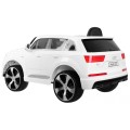 Audi Q7 Lift na batériu pre deti Biele + Diaľkové ovládanie + Pomalý štart + EVA + Ekokoža + MP3 LED