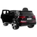 Audi Q7 Lift na batériu pre deti Čierne + Diaľkové ovládanie + Pomalý štart + EVA + Ekokoža + MP3 LED