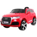 Audi Q7 Lift na batériu pre deti Červené + Diaľkové ovládanie + Pomalý štart + EVA + Ekokoža + MP3 LED
