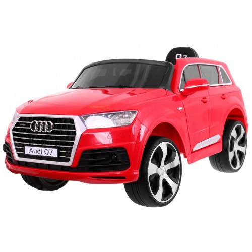 Audi Q7 Lift na batériu pre deti Červené + Diaľkové ovládanie + Pomalý štart + EVA + Ekokoža + MP3 LED