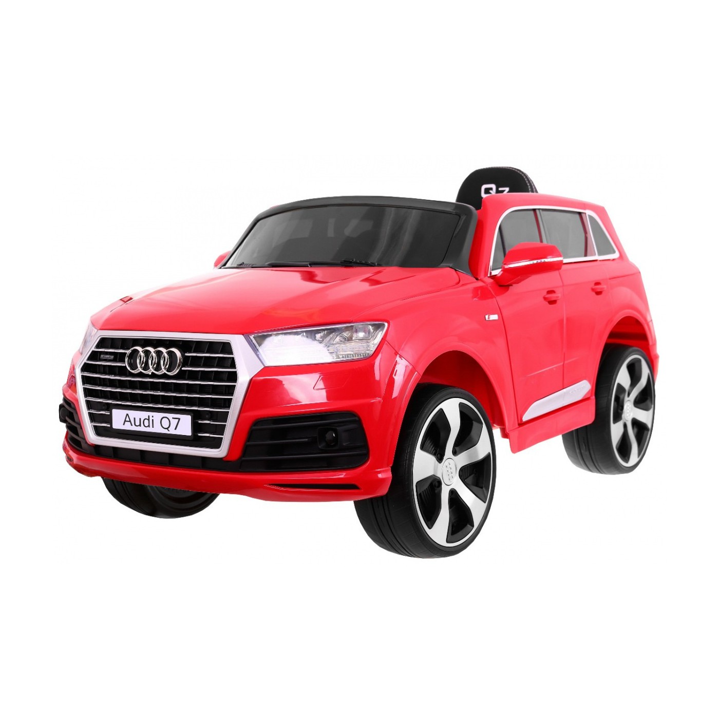 Audi Q7 Lift na batériu pre deti Červené + Diaľkové ovládanie + Pomalý štart + EVA + Ekokoža + MP3 LED