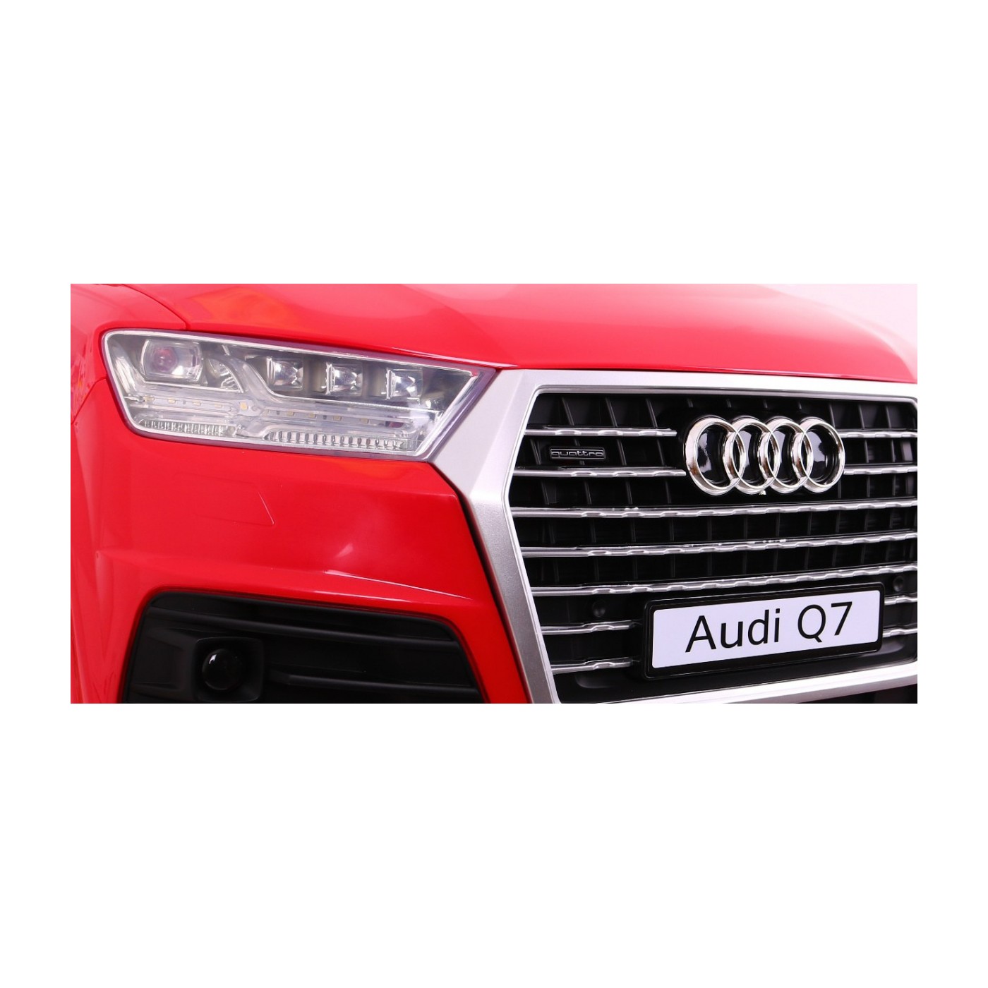 Audi Q7 Lift na batériu pre deti Červené + Diaľkové ovládanie + Pomalý štart + EVA + Ekokoža + MP3 LED