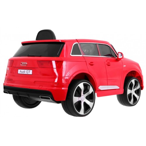 Audi Q7 Lift na batériu pre deti Červené + Diaľkové ovládanie + Pomalý štart + EVA + Ekokoža + MP3 LED