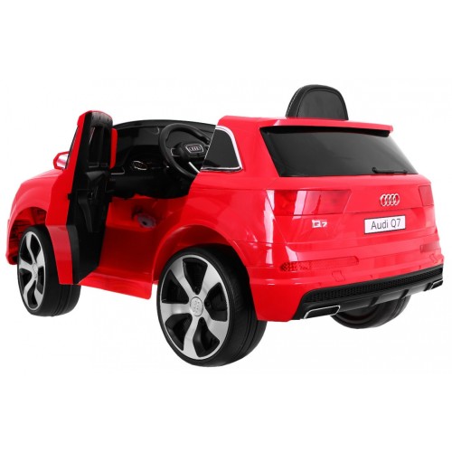 Audi Q7 Lift na batériu pre deti Červené + Diaľkové ovládanie + Pomalý štart + EVA + Ekokoža + MP3 LED