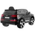 Audi Q7 Lift na batériu pre deti Lakované Čierne + Diaľkové ovládanie + Pomalý štart + EVA + MP3 LED