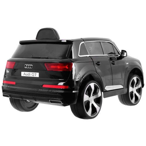 Audi Q7 Lift na batériu pre deti Lakované Čierne + Diaľkové ovládanie + Pomalý štart + EVA + MP3 LED