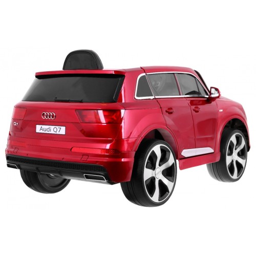 Audi Q7 Lift na batériu pre deti Lakované Červené + Diaľkové ovládanie + Pomalý štart + EVA + MP3 LED