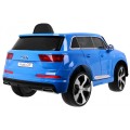 Audi Q7 Lift na batériu pre deti Lakované Modré + Diaľkové ovládanie + Pomalý štart + EVA + MP3 LED