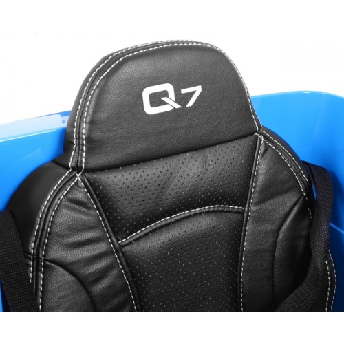 Audi Q7 Lift na batériu pre deti Lakované Modré + Diaľkové ovládanie + Pomalý štart + EVA + MP3 LED