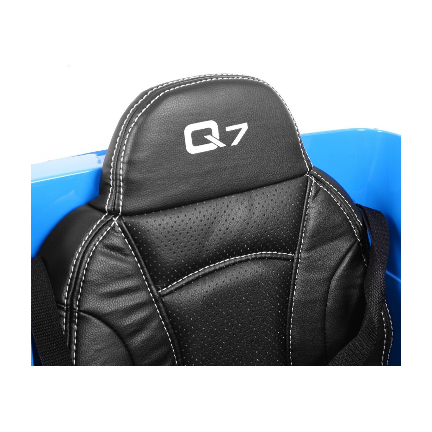 Audi Q7 Lift na batériu pre deti Lakované Modré + Diaľkové ovládanie + Pomalý štart + EVA + MP3 LED