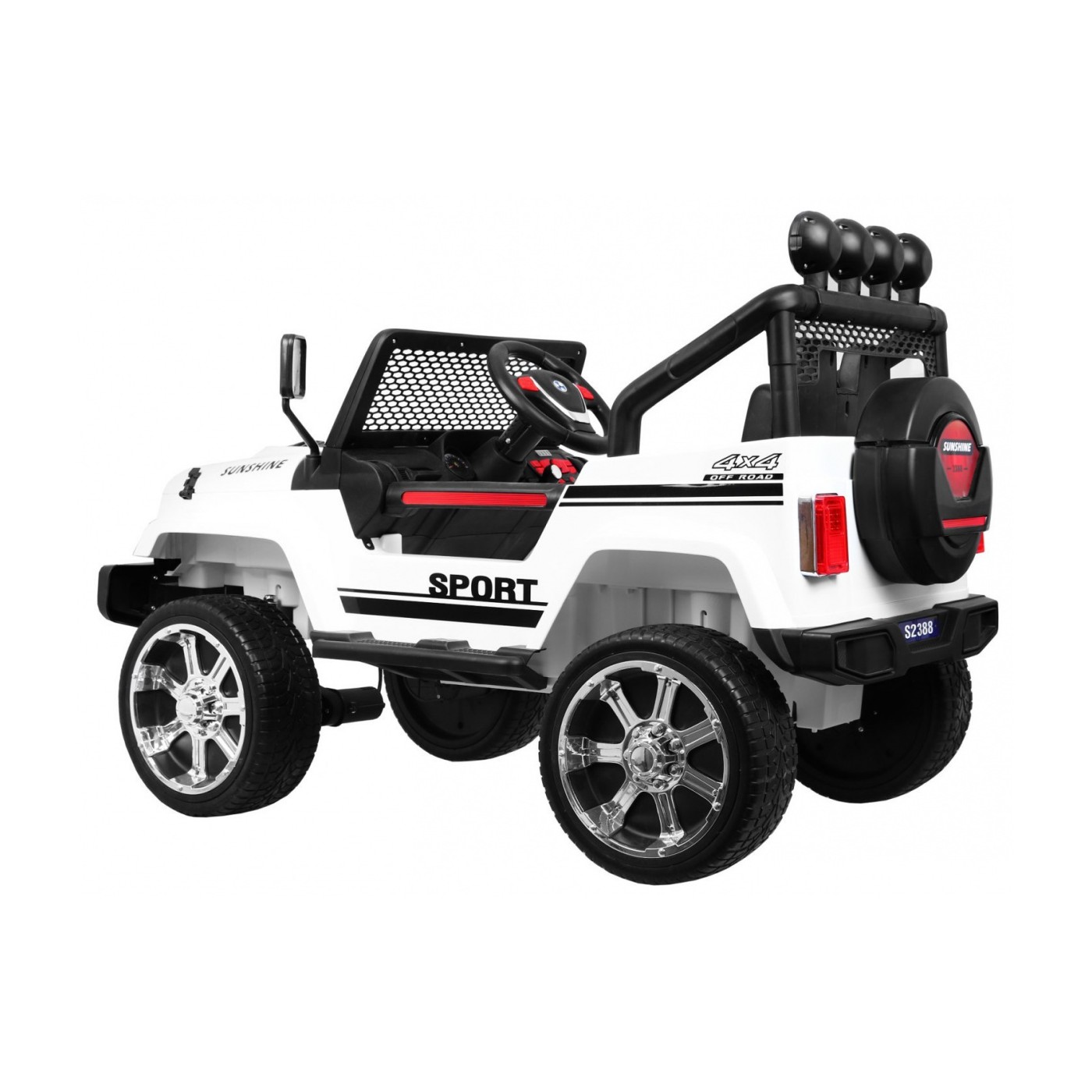 Terénne autíčko Raptor Drifter Biele + Diaľkové ovládanie + Pohon 4x4 + Úložný priestor + Pomalý štart + MP3 LED