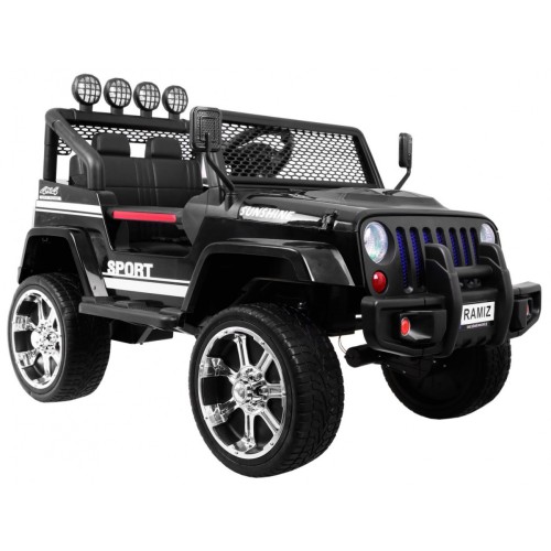 Terénne autíčko Raptor Drifter Čierne + Diaľkové ovládanie + Pohon 4x4 + Úložný priestor + Pomalý štart + MP3 LED
