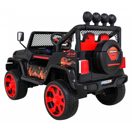 Terénne autíčko Raptor Drifter Plamene + Diaľkové ovládanie + Pohon 4x4 + Úložný priestor + Pomalý štart + MP3 LED