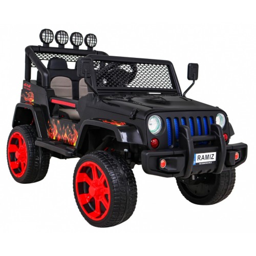 Terénne autíčko Raptor Drifter Plamene + Diaľkové ovládanie + Pohon 4x4 + Úložný priestor + Pomalý štart + MP3 LED