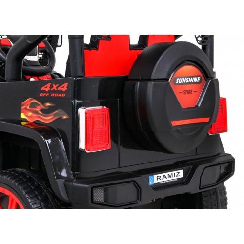Terénne autíčko Raptor Drifter Plamene + Diaľkové ovládanie + Pohon 4x4 + Úložný priestor + Pomalý štart + MP3 LED