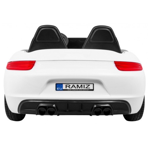 Perfecta Auto pre 2 deti Biela + Nafukovacie kolesá + Bezkefkový motor + MP3 LED + Pomalý štart