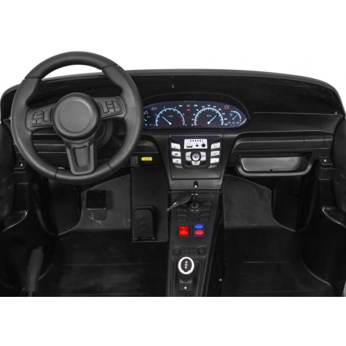 Perfecta Auto pre 2 deti Biela + Nafukovacie kolesá + Bezkefkový motor + MP3 LED + Pomalý štart