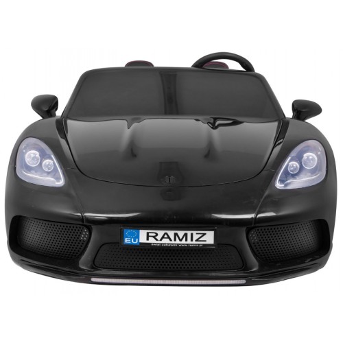 Perfecta Auto pre 2 deti Čierna + Nafukovacie kolesá + Bezkefkový motor + MP3 LED + Pomalý štart