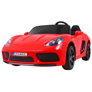 Perfecta Auto pre 2 deti Červená + Nafukovacie kolesá + Bezkefkový motor + MP3 LED + Pomalý štart